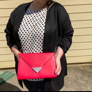 Red bag with gold chain